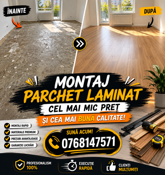Montaj parchet laminat Bucuresti si imprejurimi!